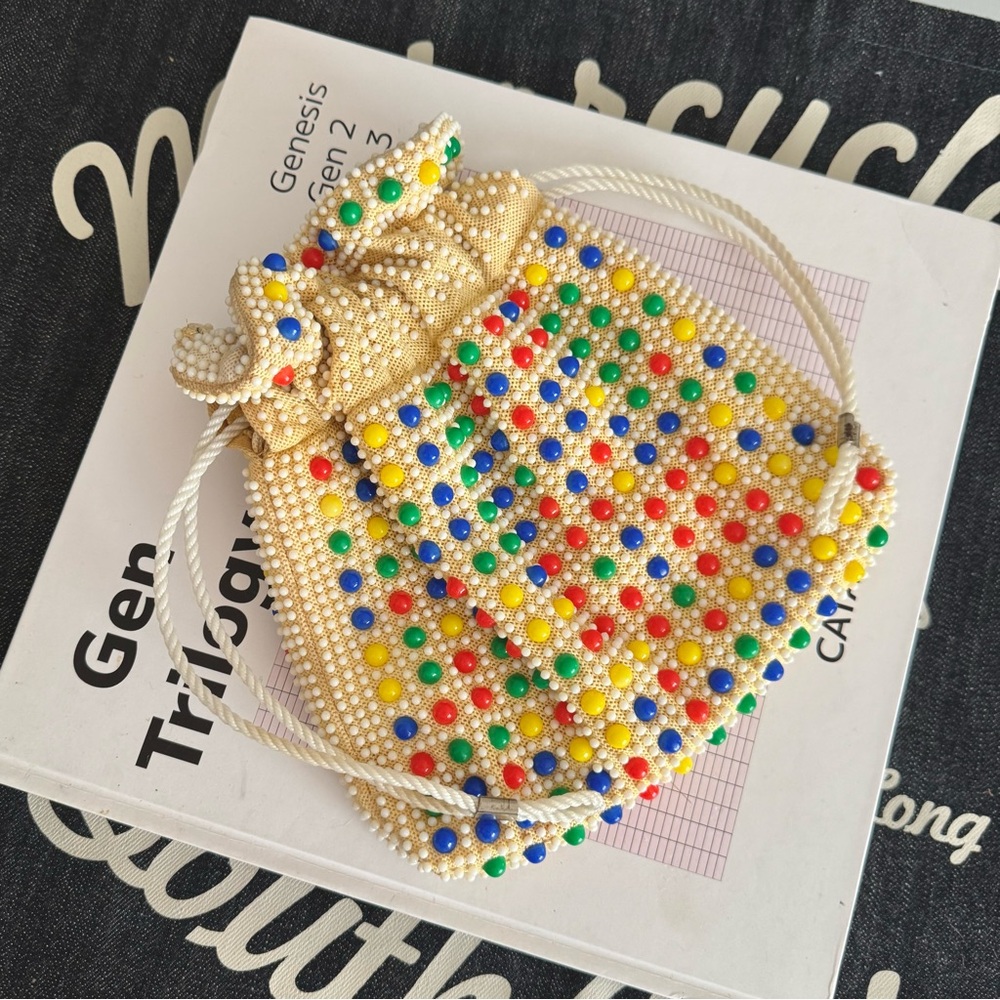 Colorful Beaded Vintage Women's Bag